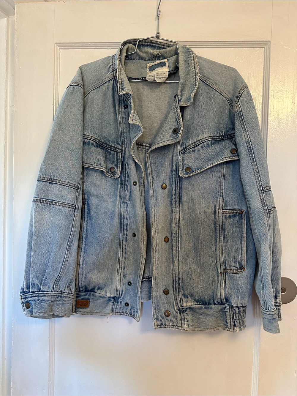 VINTAGE Light Wash Denim Jacket - Men's Casual Overshirt
